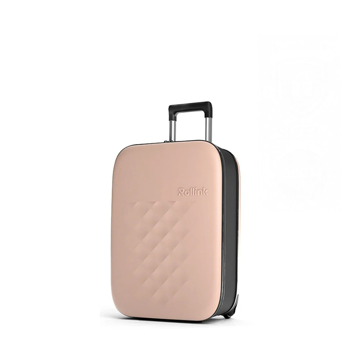 Rollink VEGA II Flex 21" Collapsible Carryon Suitcase - Rose Smoke