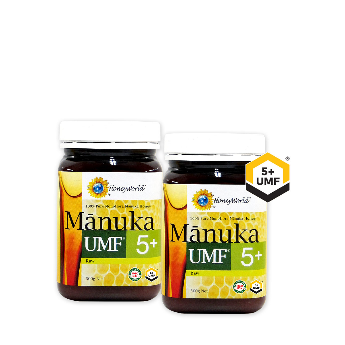 HoneyWorld®Raw Manuka UMF™ 5+ 500g (2 Bottles)