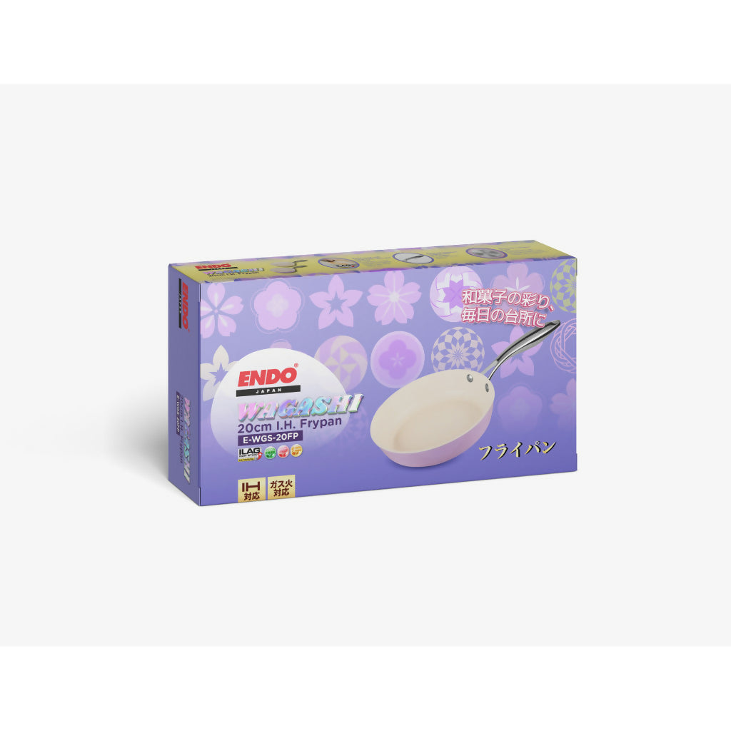 Endo Wagashi 20cm I.H. Frying Pan - Purple (E-WGS-20FP-PURPLE)
