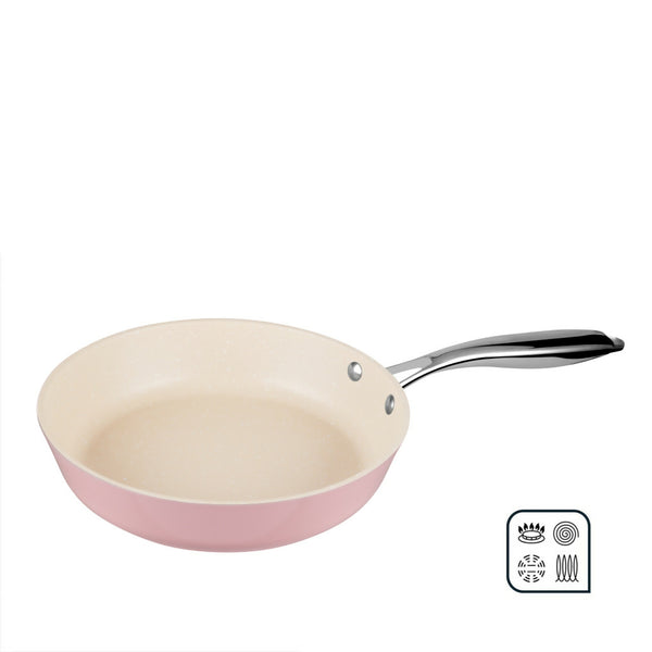 Endo Wagashi 24cm I.H. Frypan - Pink (E-WGS-24FP-PINK)