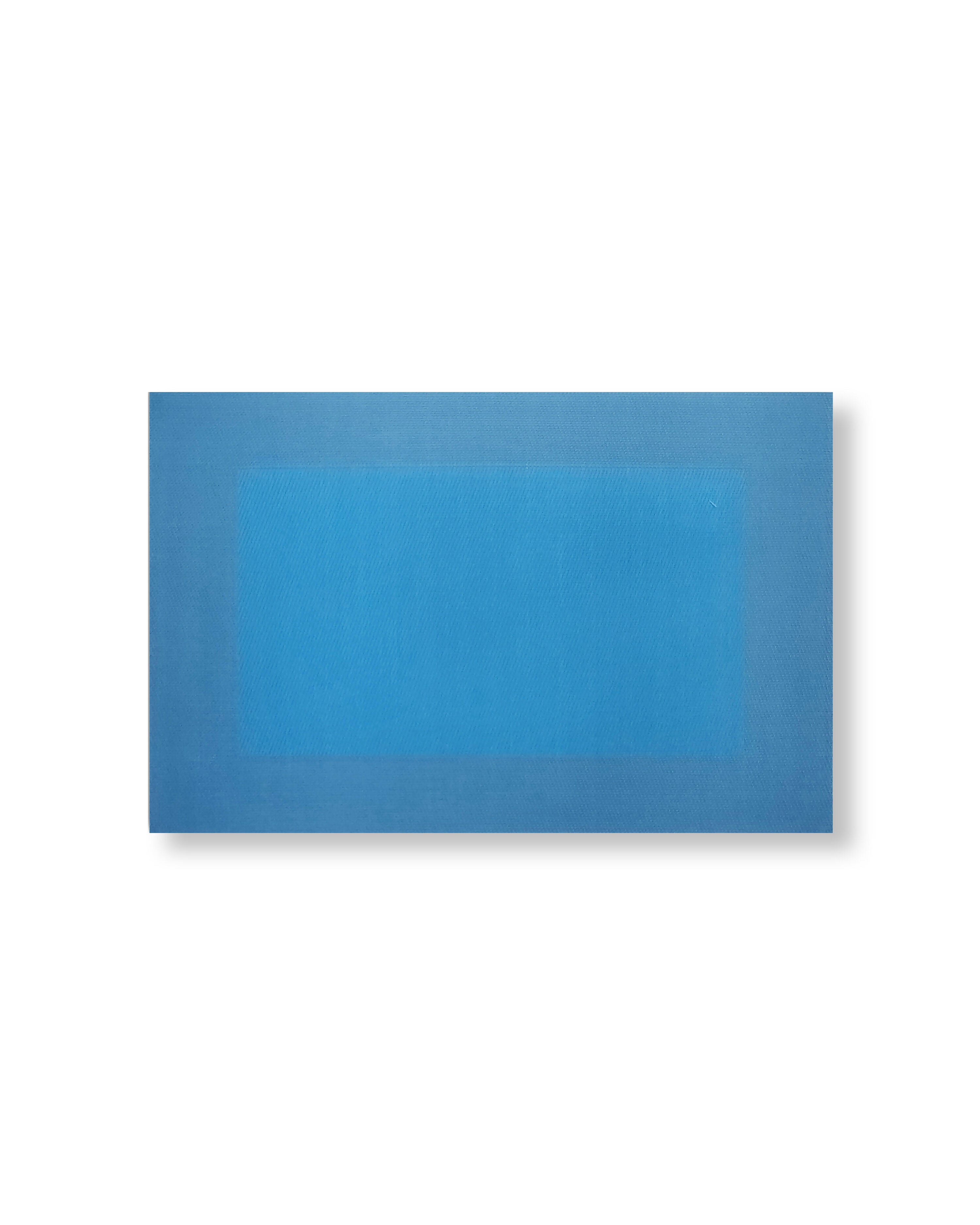 Rapee Border Woven Texilene Placemat – Tone on Tone Border Design – 35 x 47 cm – Aqua