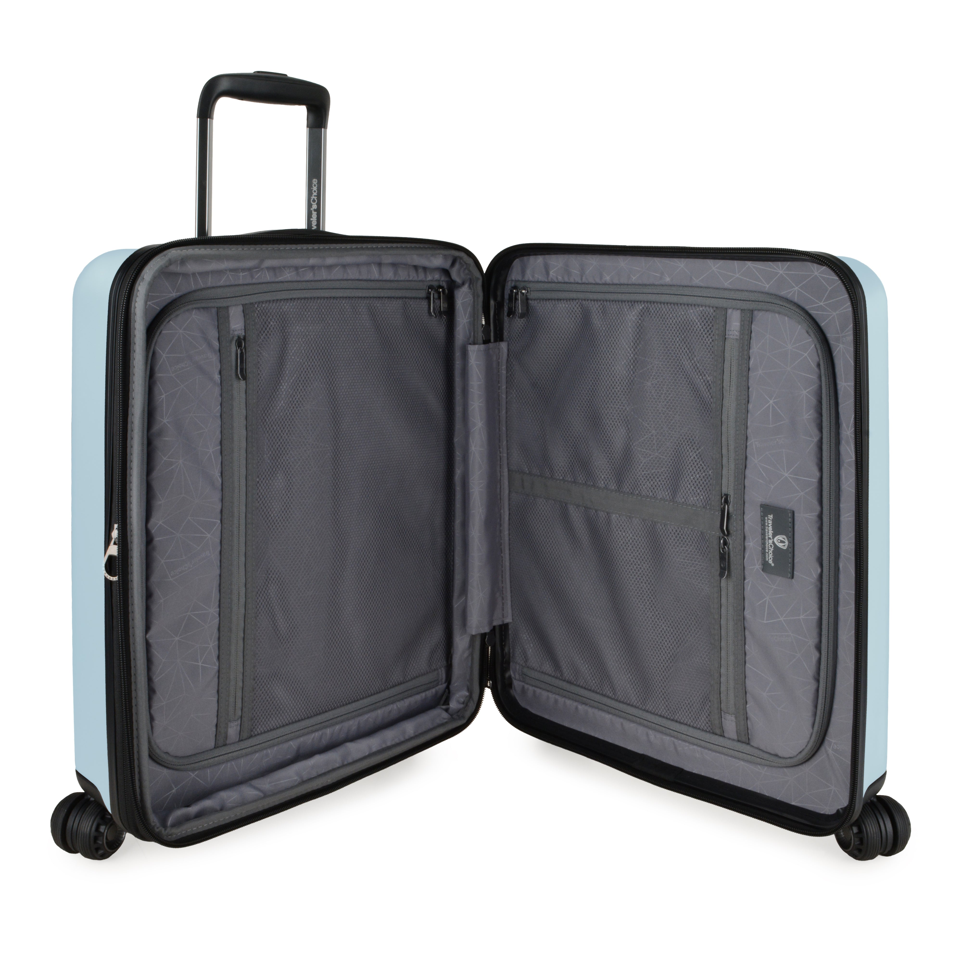 Traveler's Choice Cyclone Wheels Expandable Trolley Case with TSA Lock and Anti-theft Zipper