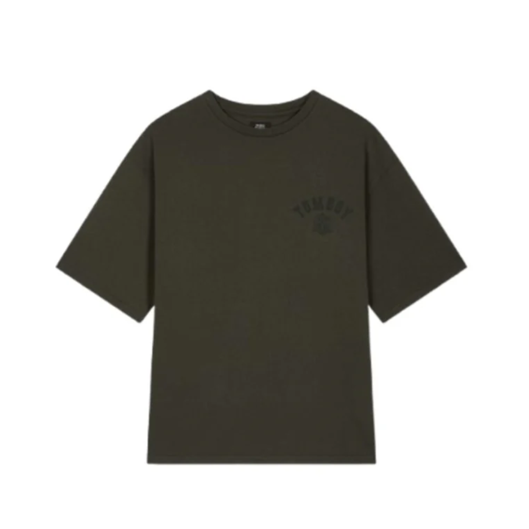 Studio Tomboy Emblem Logo Overfit Washed T-Shirt Dark Grey