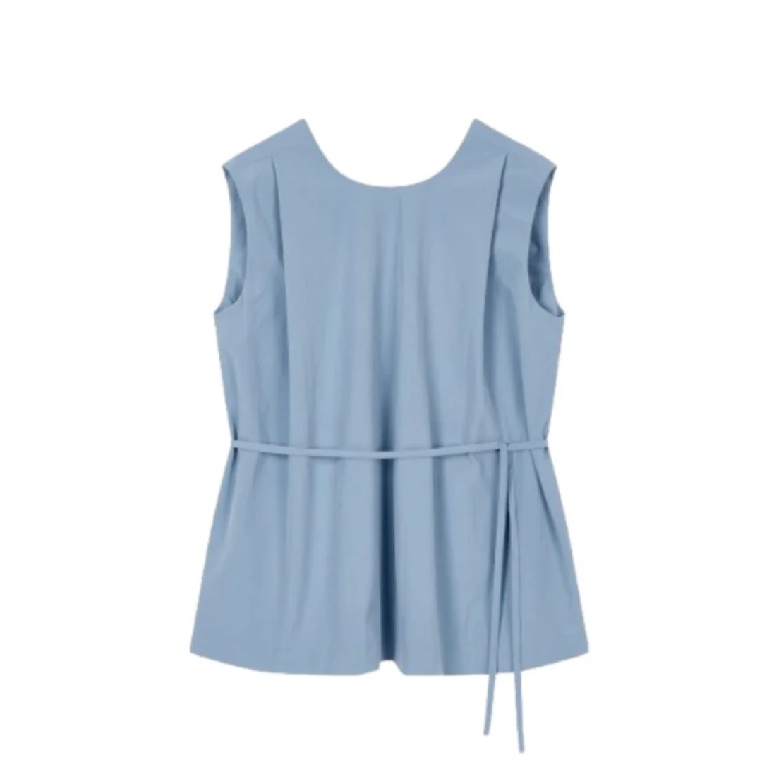 Studio Tomboy Twisted Blouse Dark Blue