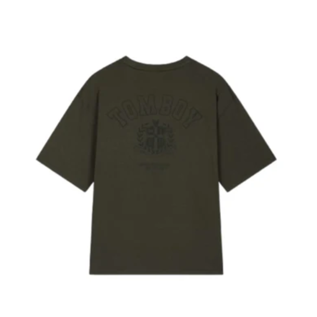 Studio Tomboy Emblem Logo Overfit Washed T-Shirt Dark Grey
