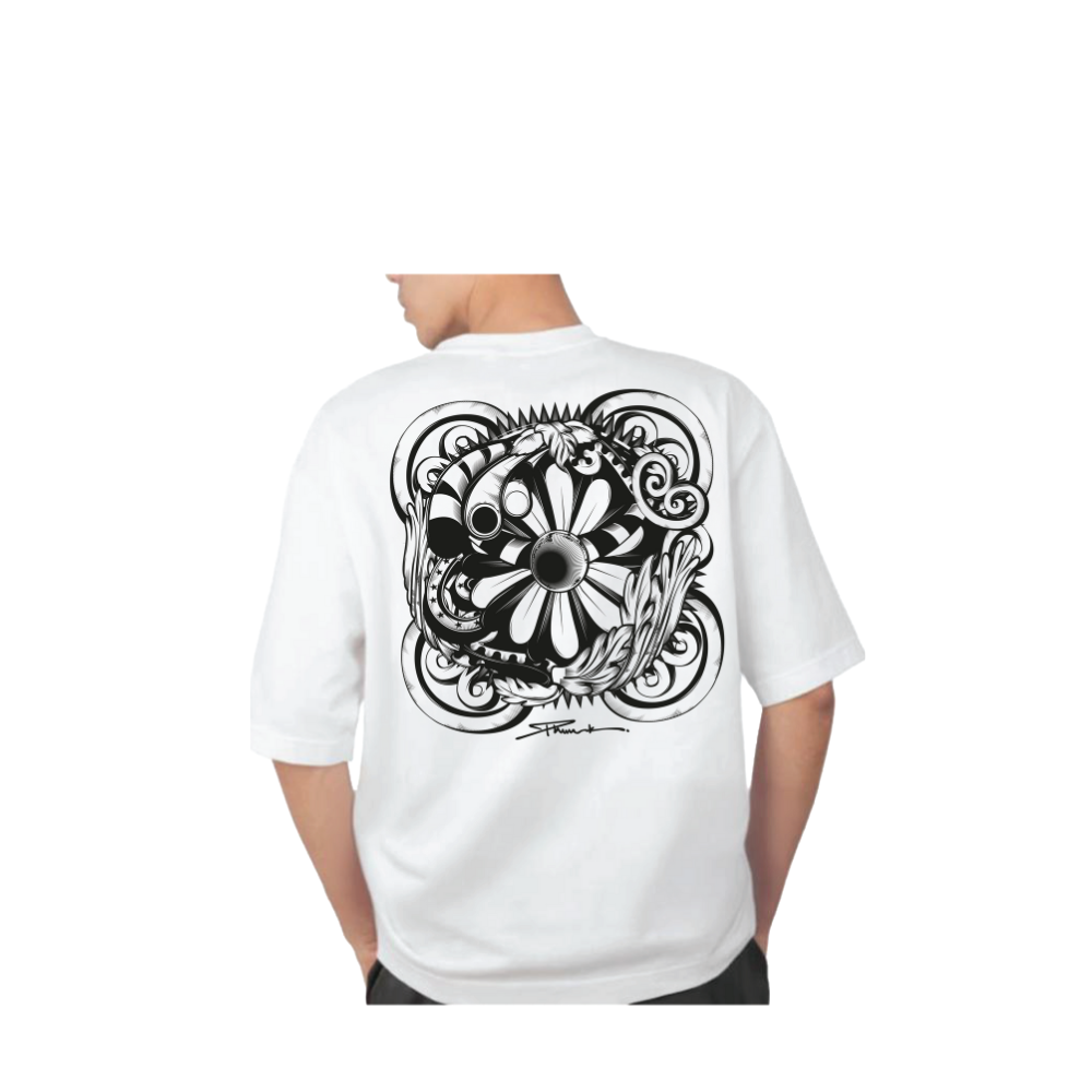 Studio Tomboy x Phunk Collab T-Shirt – Print C-Monochrome