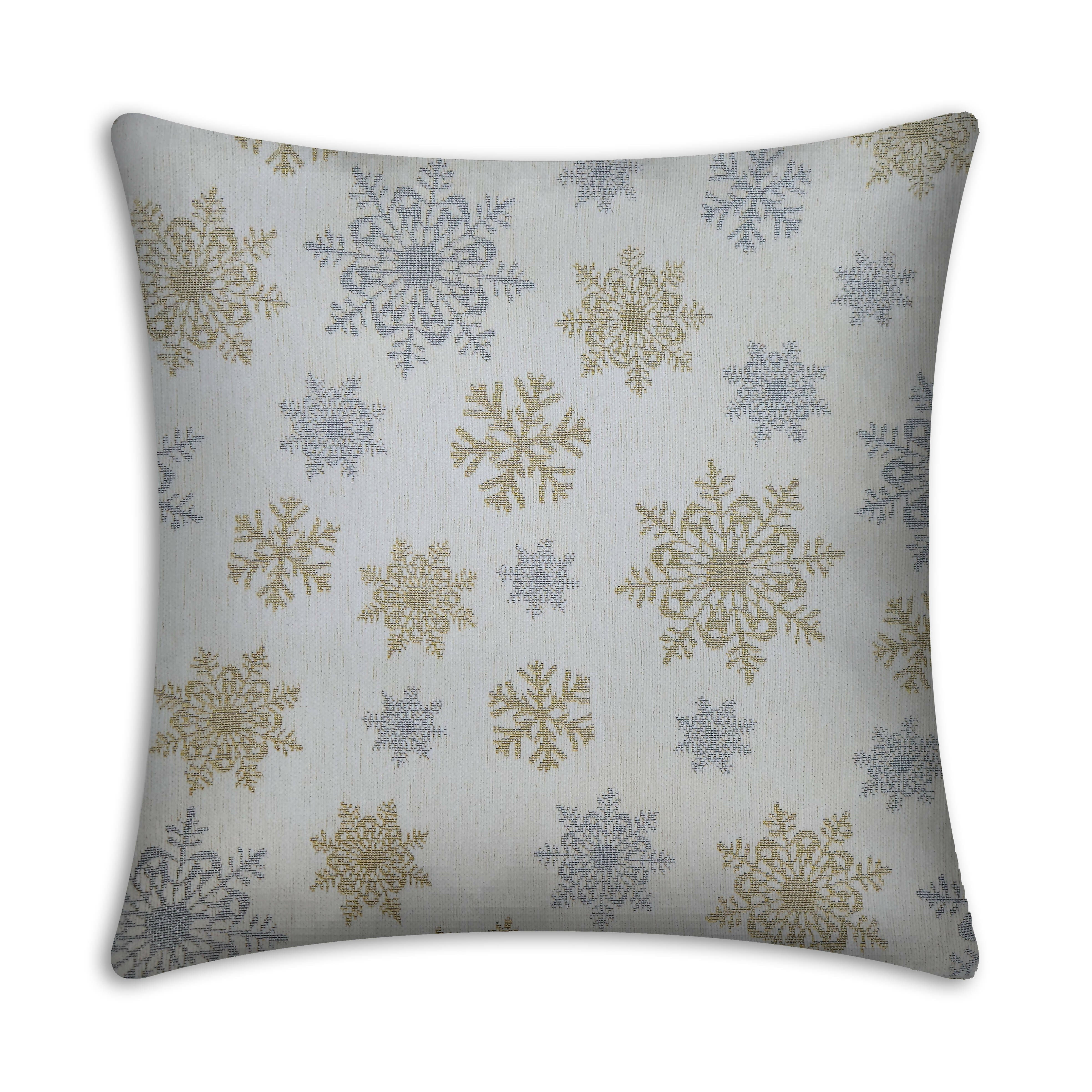 Rapee Snowflakes Cushion Cover | Double-sided Chenielle - 45 x 45 cm, Natural