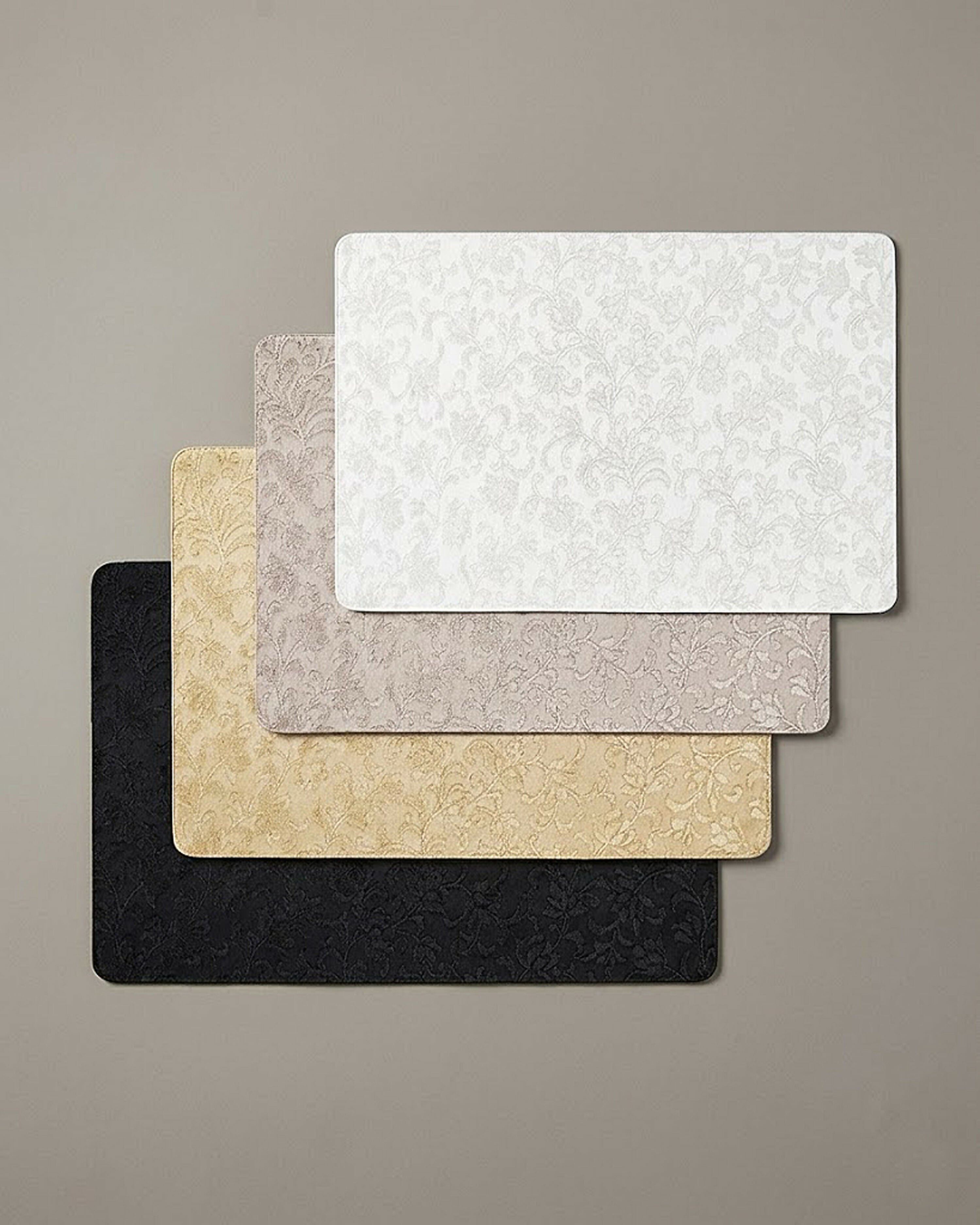 Rapee Ember Embossed PU Placemat – 30 x 45 cm – White