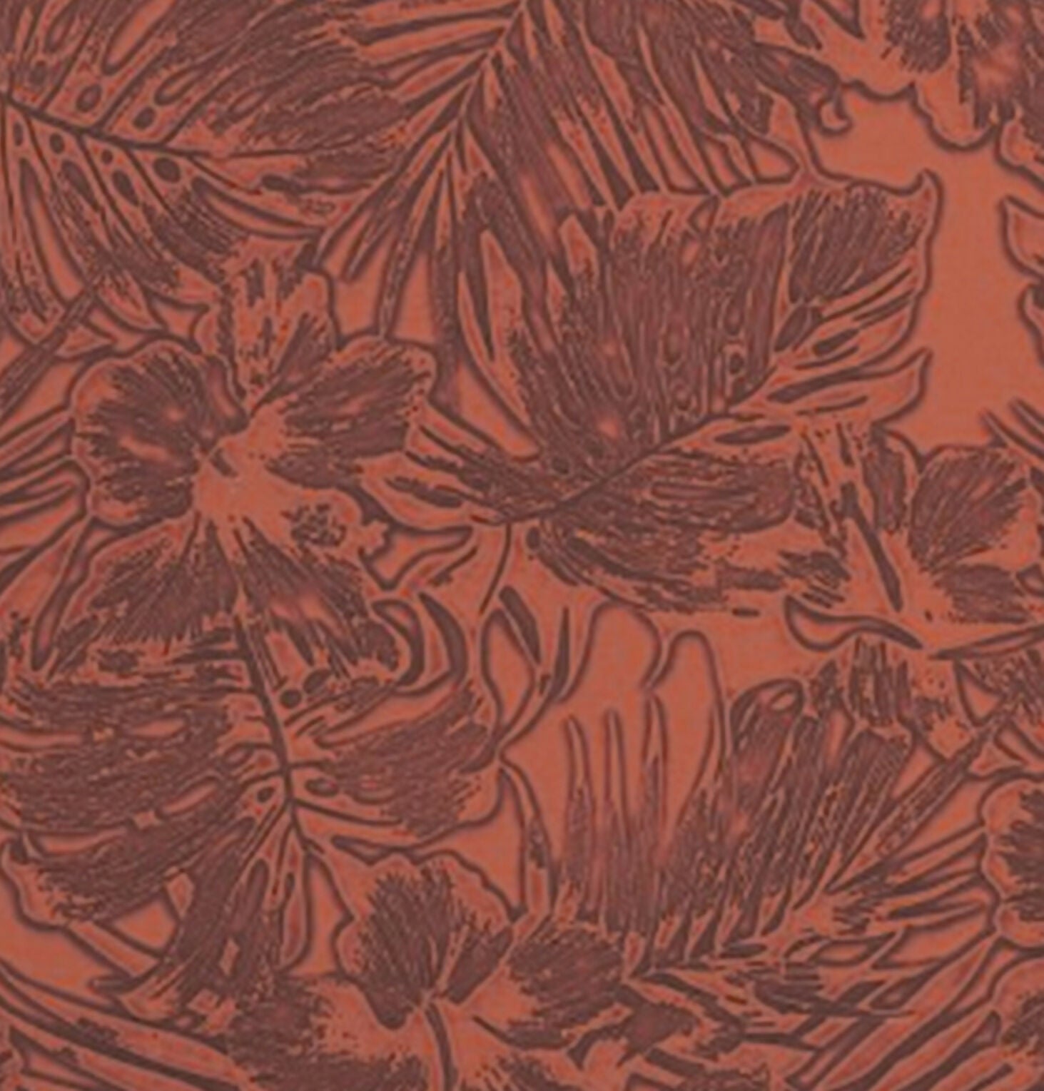 Rapee BARS Embossed PU Placemat – Monstera Leaf Design – 30 x 45 cm – Red