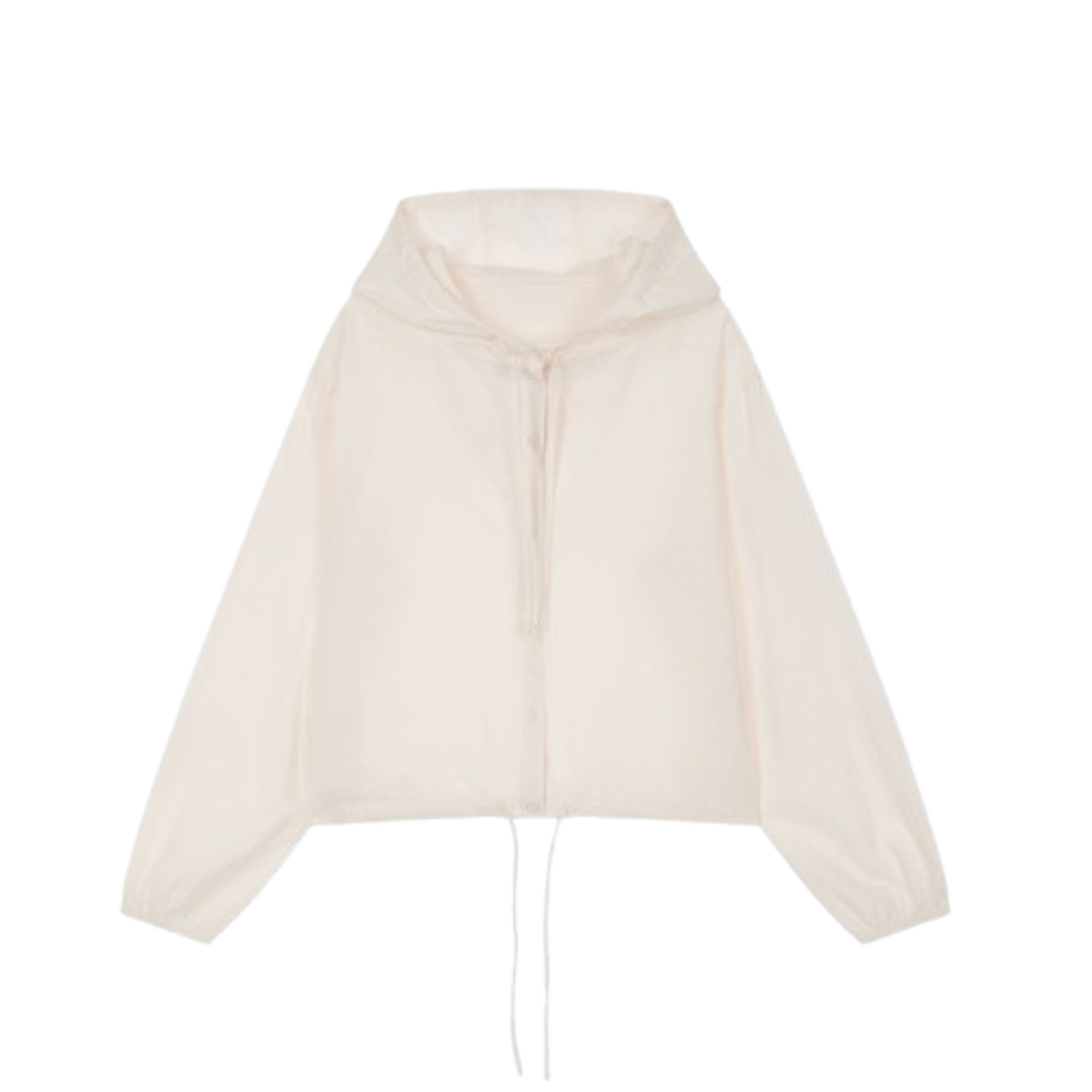 Jaju Women Pure Cotton Hooded Lounge Shirt Ivory