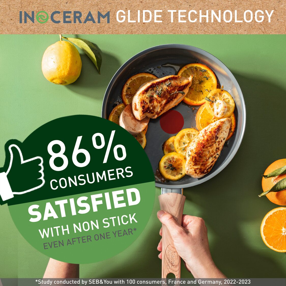 Tefal Renew IH Sautepan 24cm with Lid (C42532)