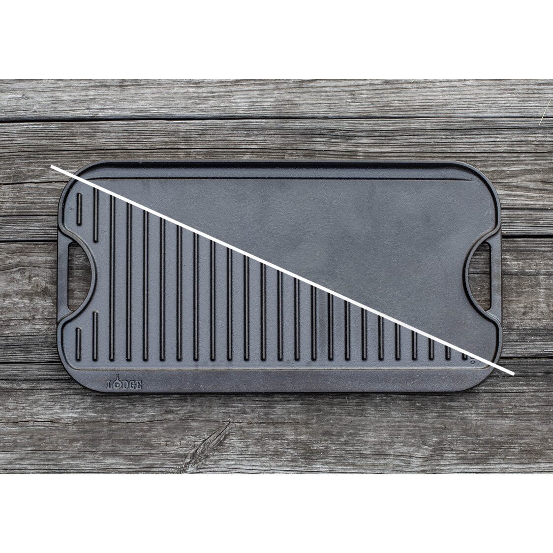 Lodge Seasoned Cast Iron Reversible Grill/Griddle 20 x 10.5 Inch (50cm x 27cm)