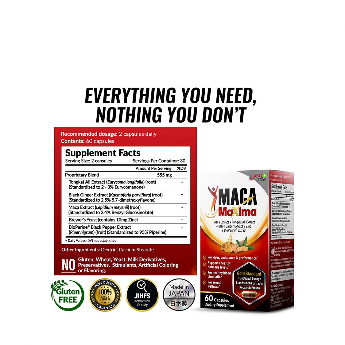 Labo Nutrition MACAMaxima 60 Capsules Twin Pack