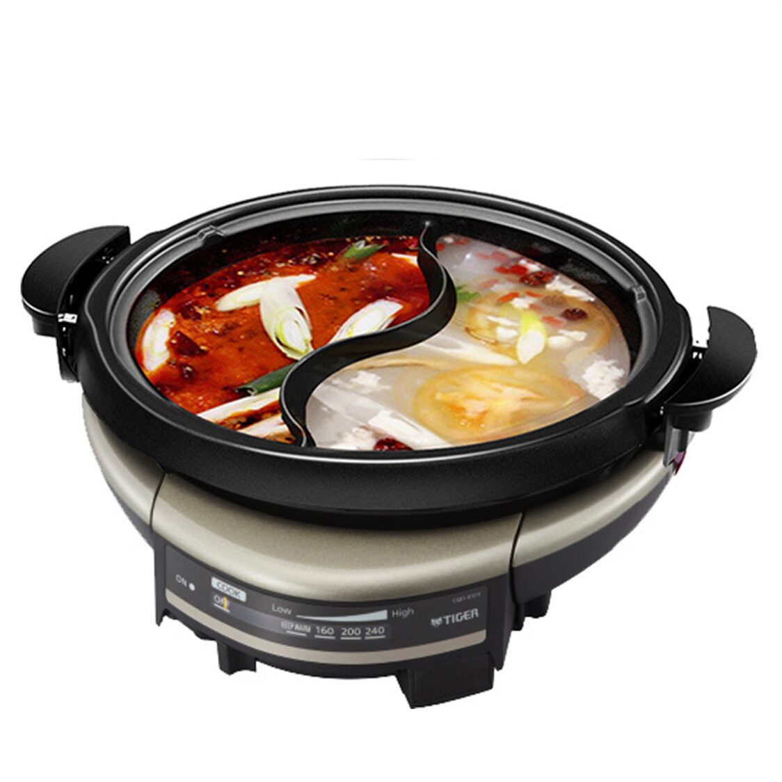 TIGER Two Compartment Deep Pan (Yuan-Yang Pot) for CQD-B10S Use (CQD-1608)