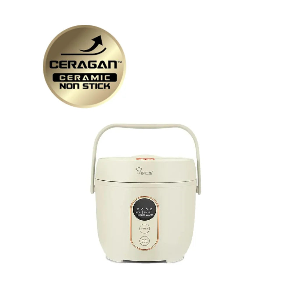 La Gourmet 0.8L Rice Cooker - Ceramic Pot