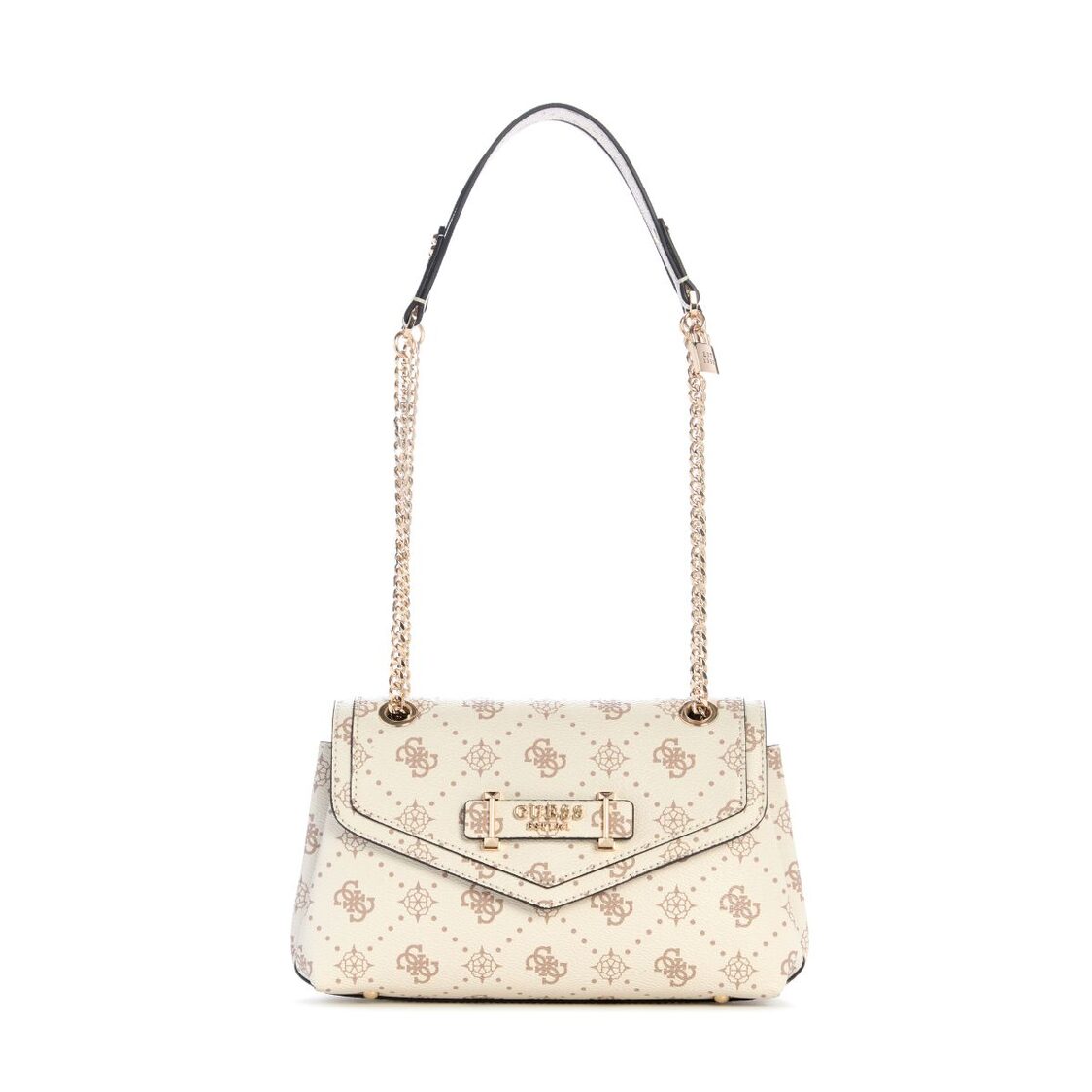 Guess Silia Convertible Crossbody Flap - Vanilla Logo