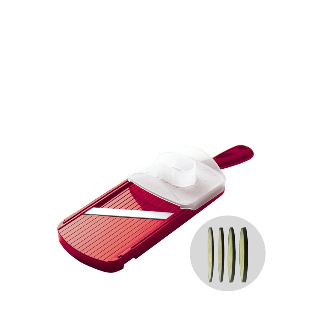 Kyocera Adjustable Mandoline Slicer With Handguard – Red (CSN-202 RD)