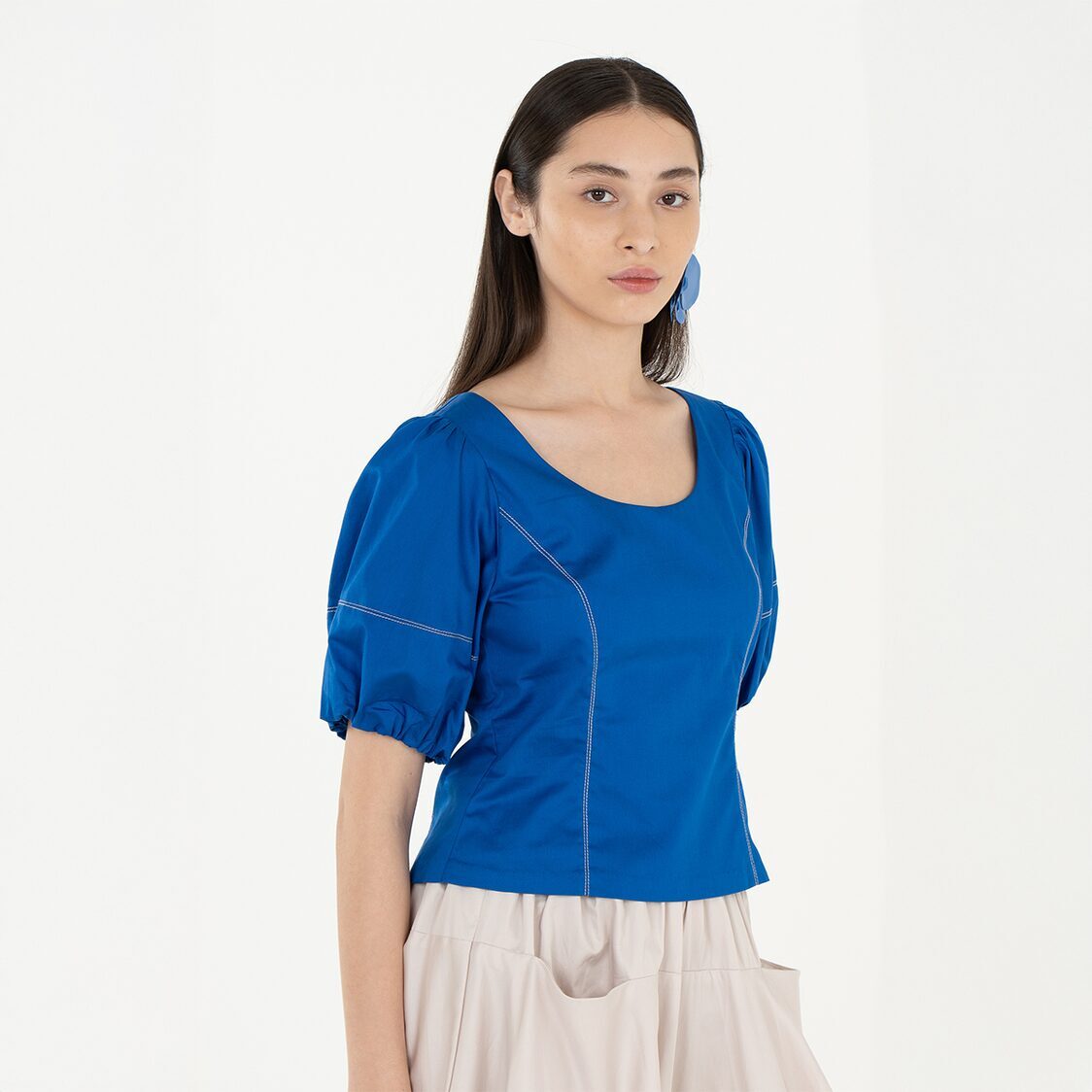 K/Woods Stain Repellent Seam Theory Top in Blue