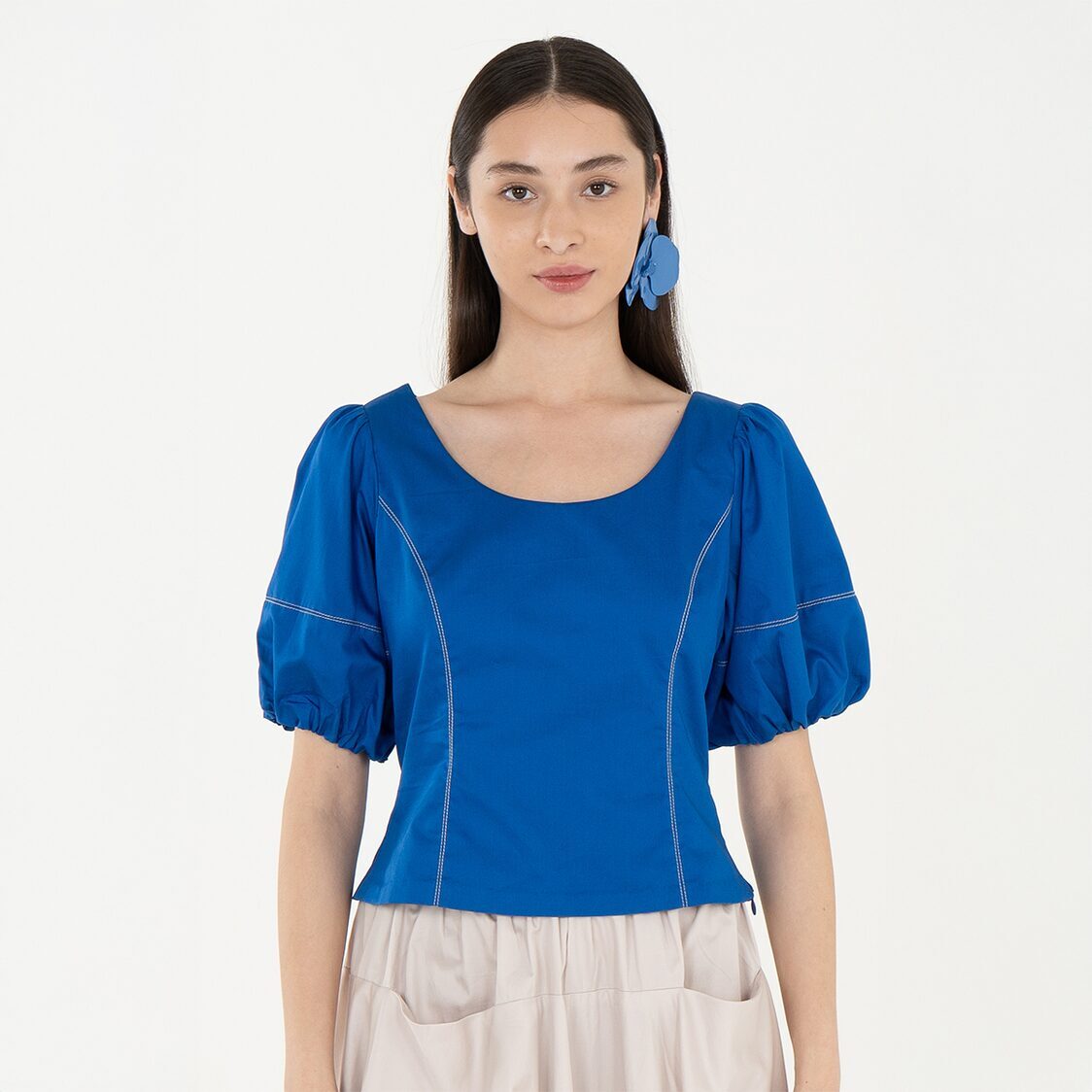 K/Woods Stain Repellent Seam Theory Top in Blue