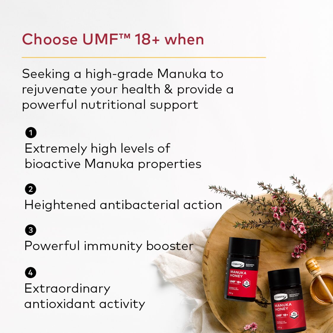 Comvita UMF 18+ Manuka Honey 250g