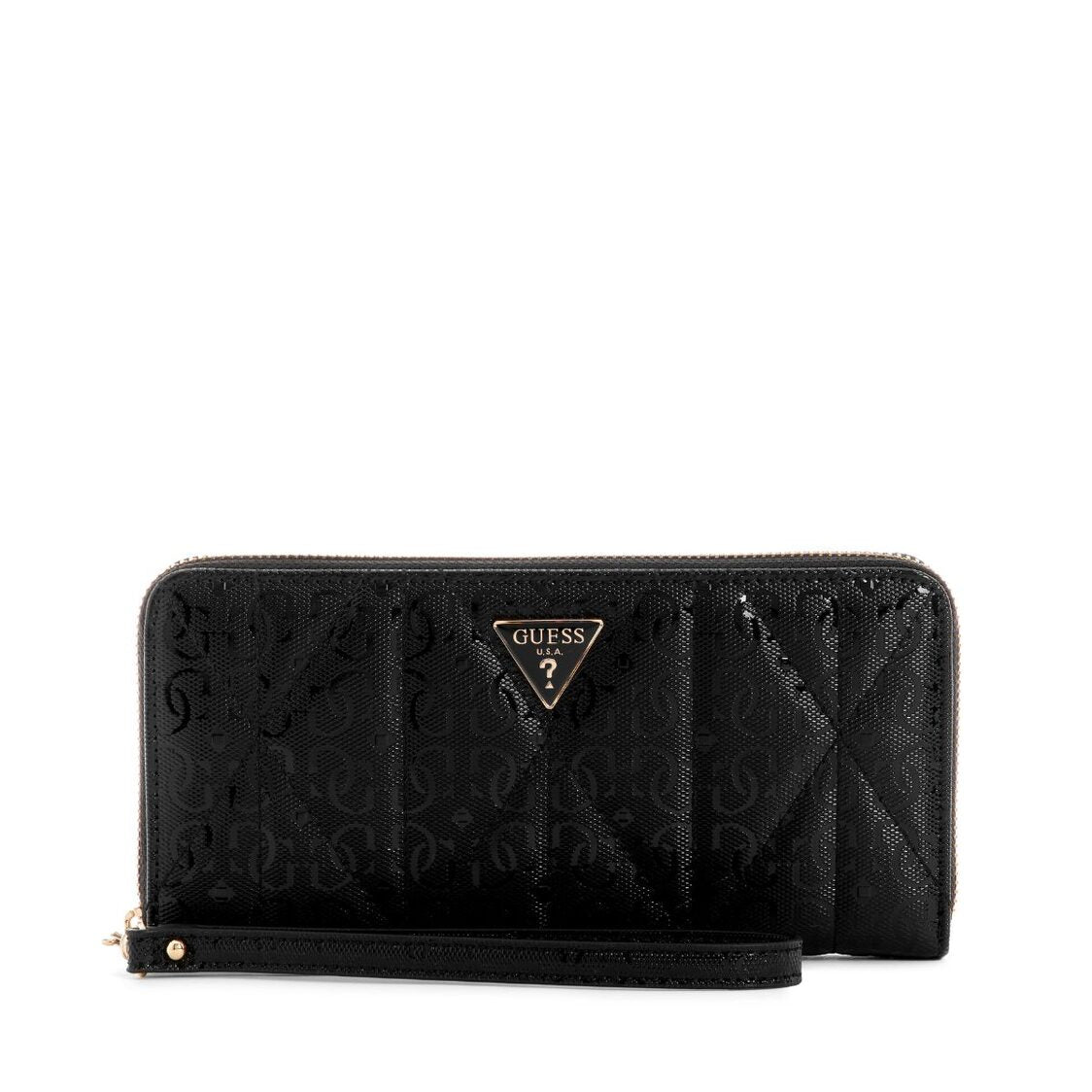 Guess Aldina Slg Large Zip Around - Black