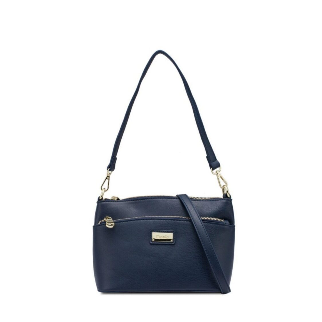Mel&Co Faux Leather Shoulder & Sling Bag Navy
