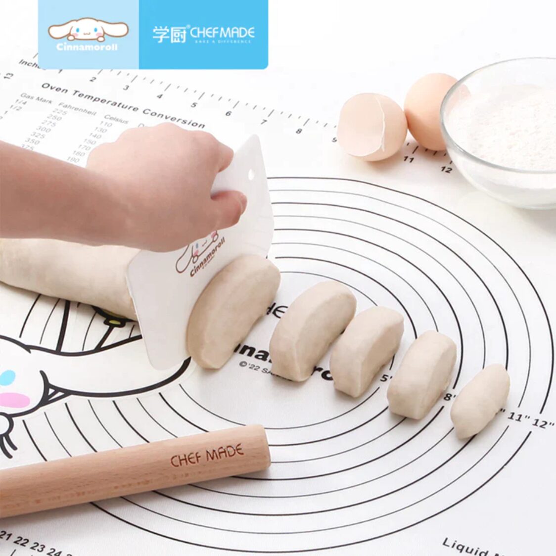 Chefmade Plastic Dough Cutter And Scraper L13.5xW9.1xH0.2cm WH Cinnamoroll (1898cm-CL5002)