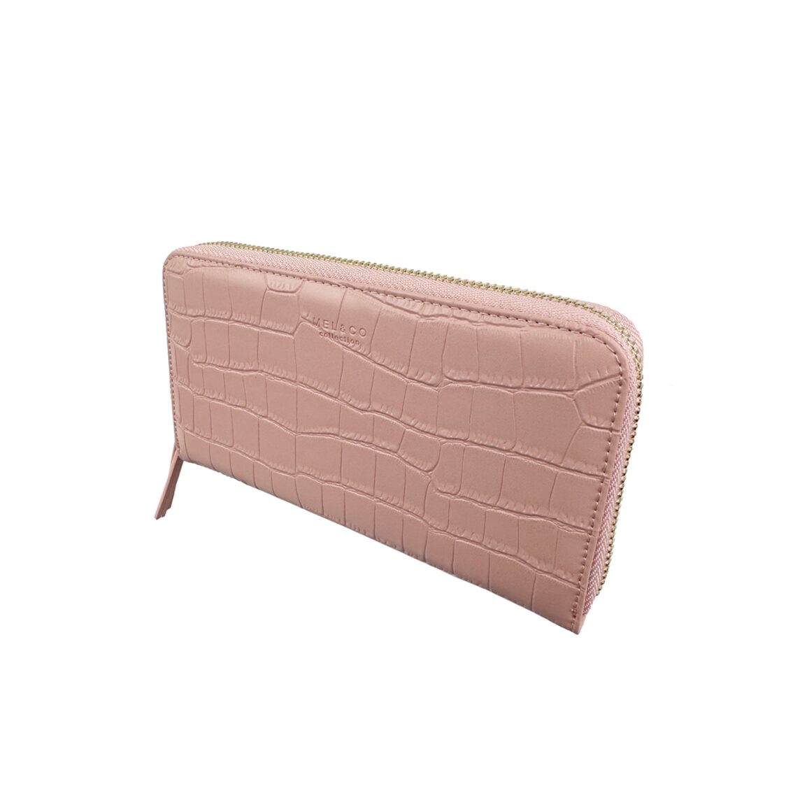 Mel&Co Croco Zip-Around Long Wallet