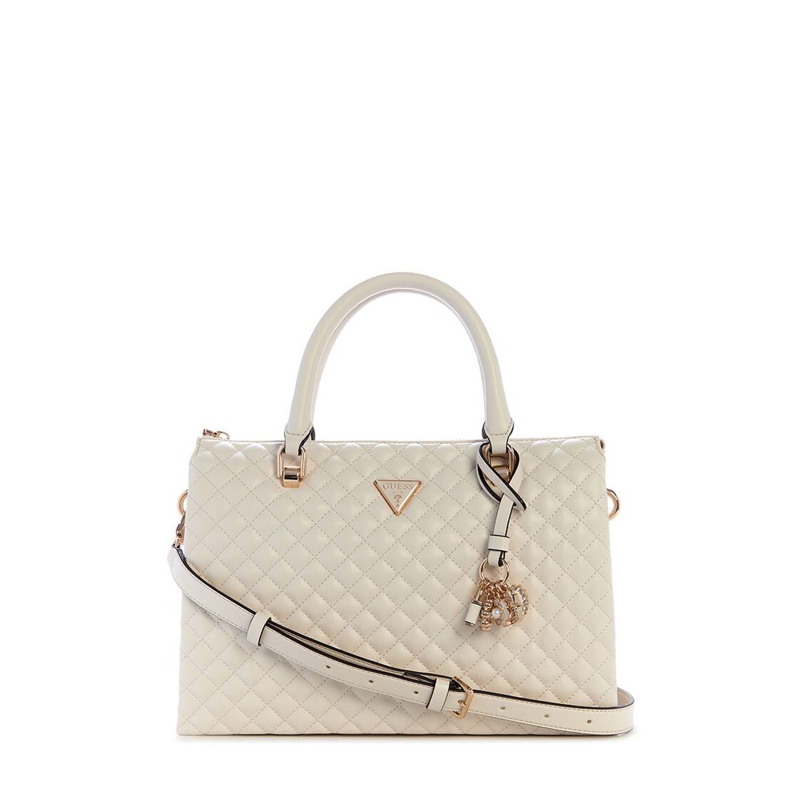 Guess Everlee Girlfriend Satchel - Off White