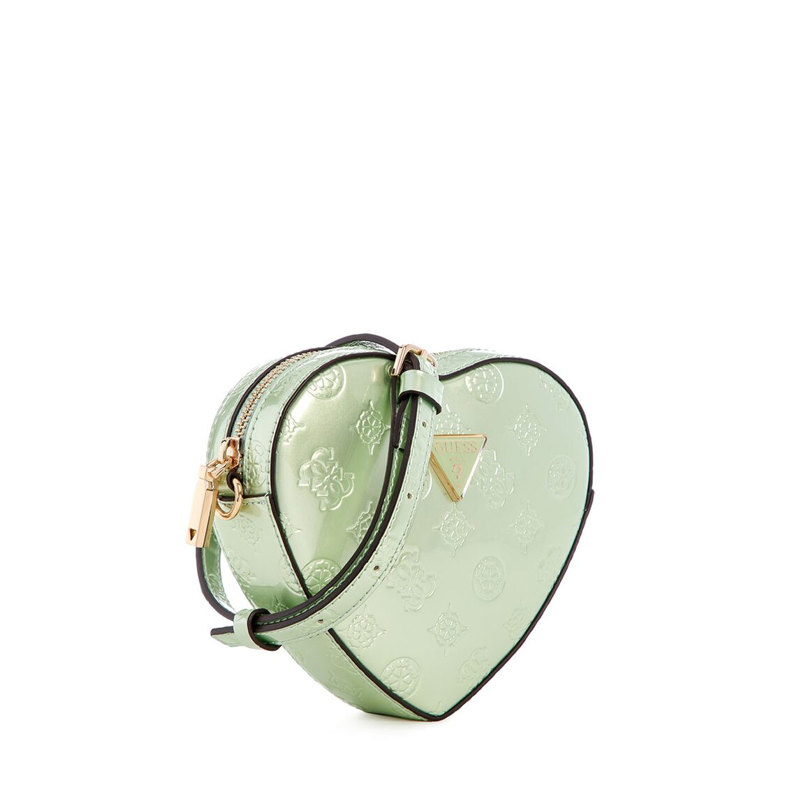 Guess Arnela Mini Heart Bag, Celadon Logo