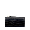 Mel&Co Croco Bi-Fold Snap Long Wallet