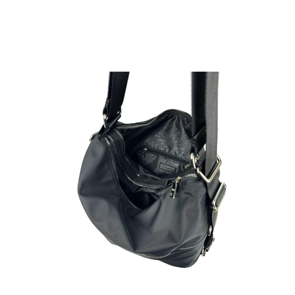 Mel&Co Nylon Two-Way Convertible Shoulder Backpack