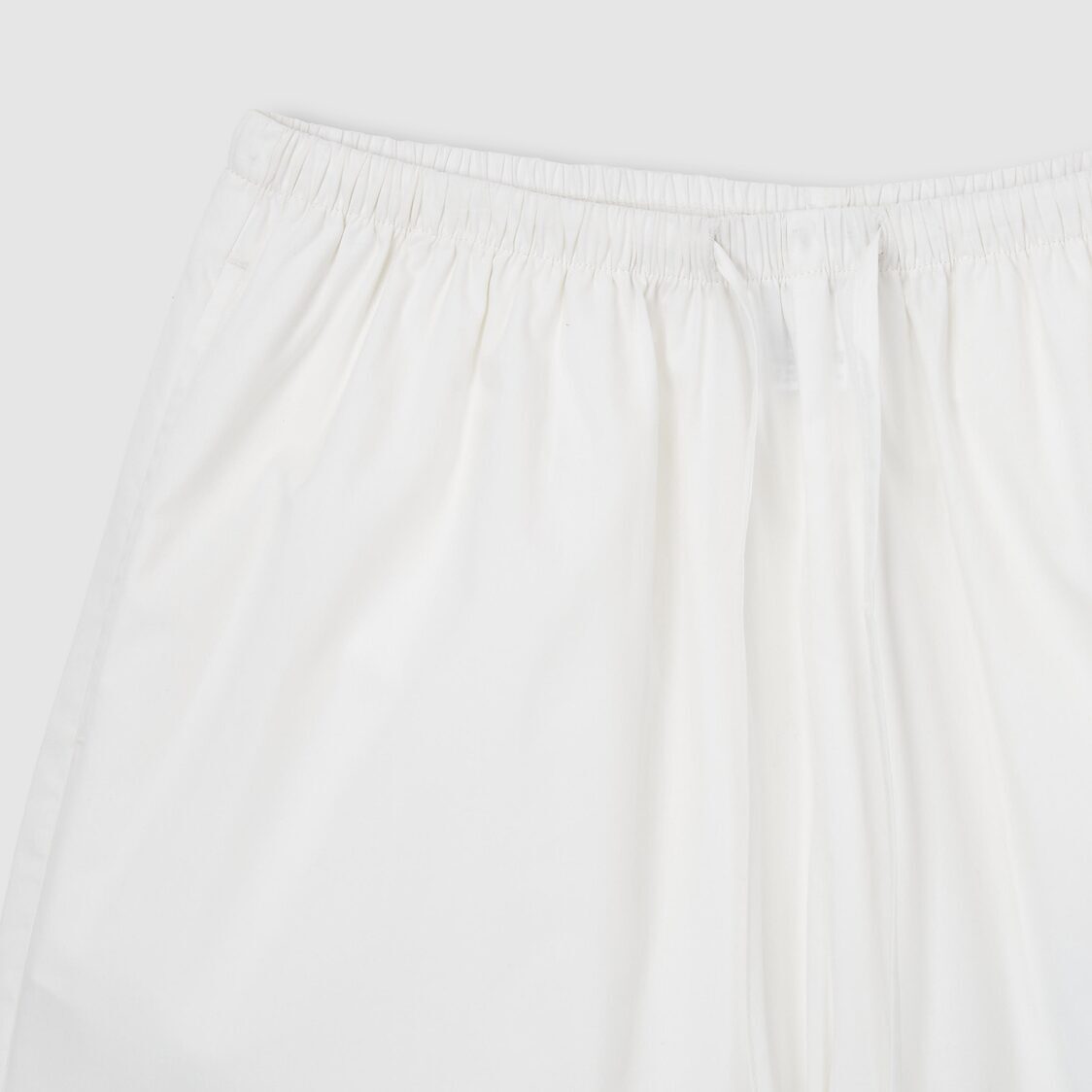 Jaju Women 60s Cotton Shirring Pajama Pants White