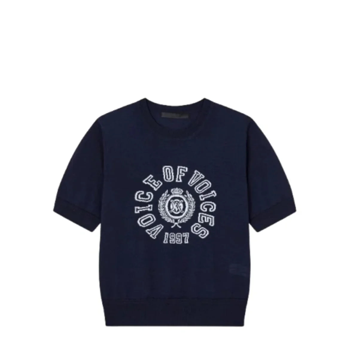 Voice Of Voices Logo Detail Half Sleeve Knit