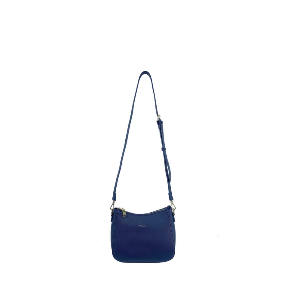 Mel&Co Saffiano-Effect Curve Top Sling Bag