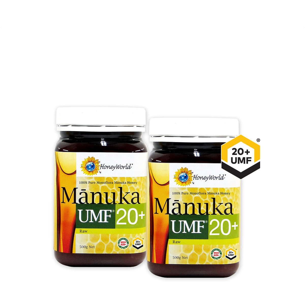 HoneyWorld®Manuka UMF™ 20+ 500G (2 Bottles)