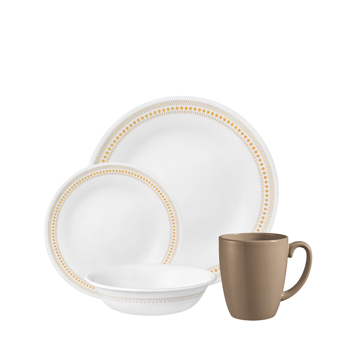 Corelle 16pc Dinner Set - Jacquard Band (16S-JCB-US)