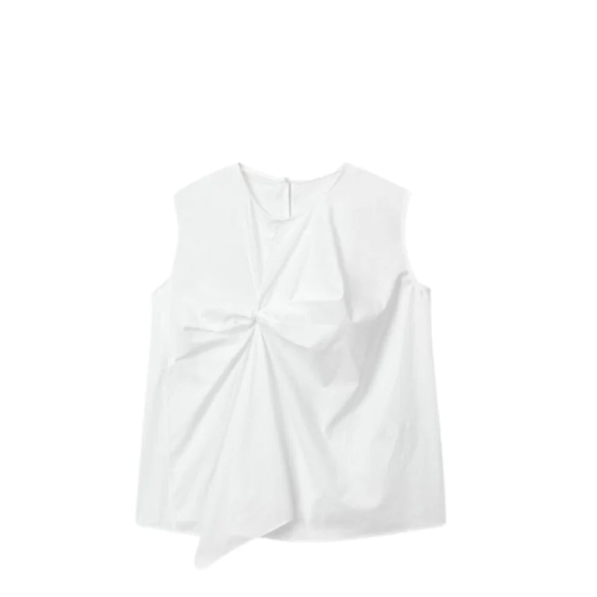 Voice Of Voices Twist Detail Sleeveless Shirts White