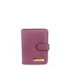 Mel&Co Saffiano Leatherette Bifold Side Zipped Compartment Wallet