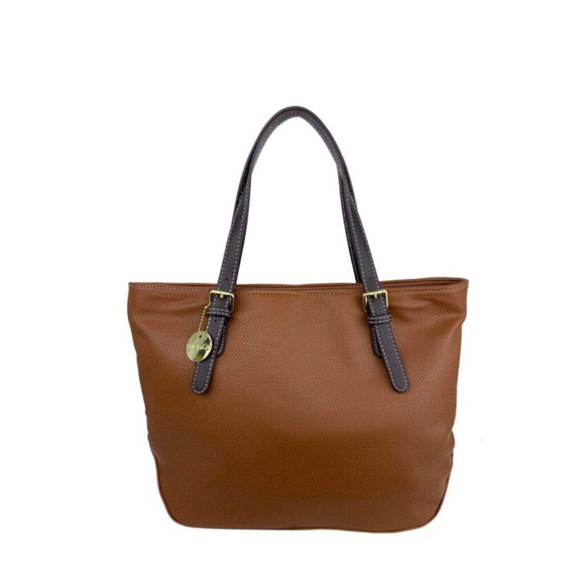 Mel&Co Pebbled Faux Leather Tote