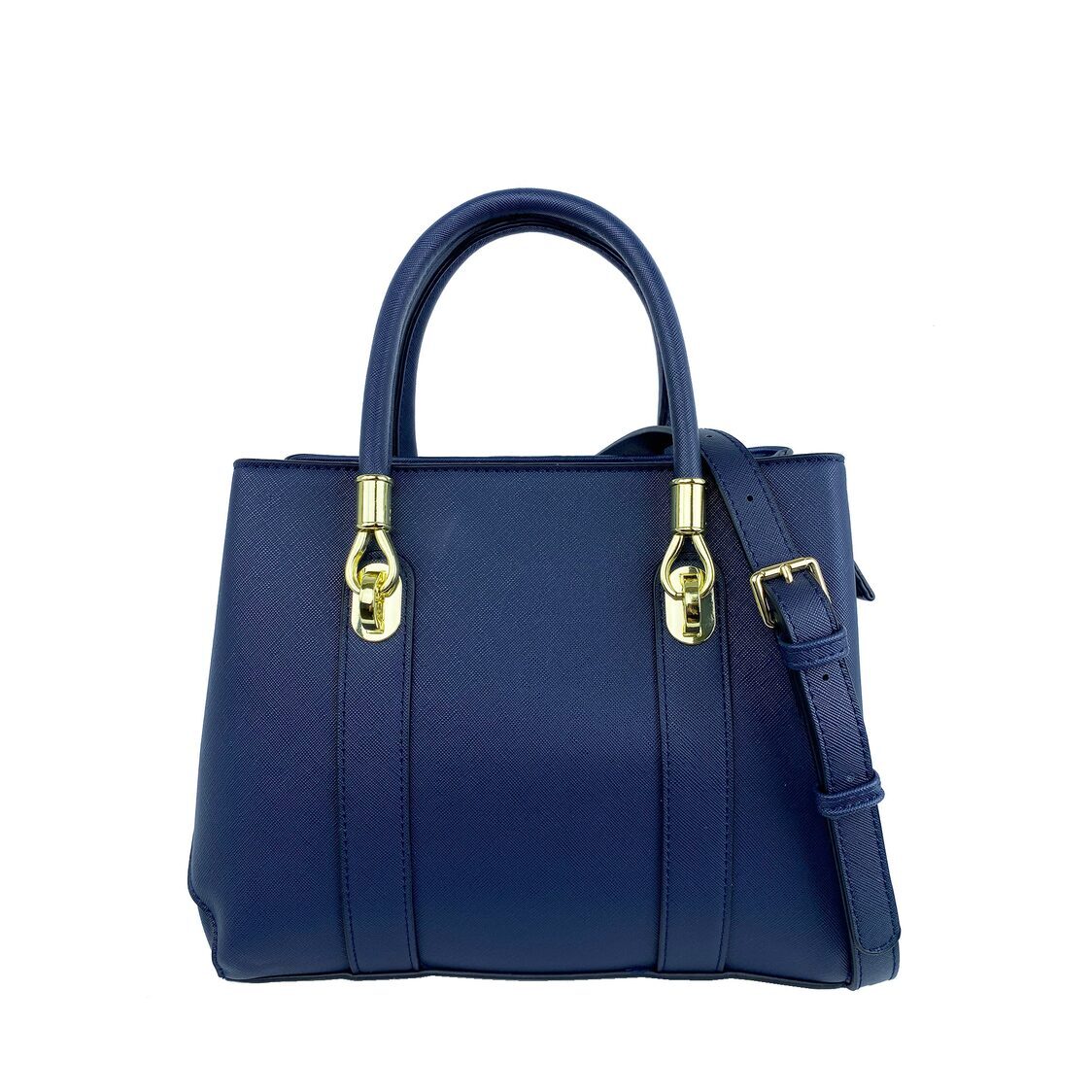 Mel&Co Saffiano-Effect Satchel Bag