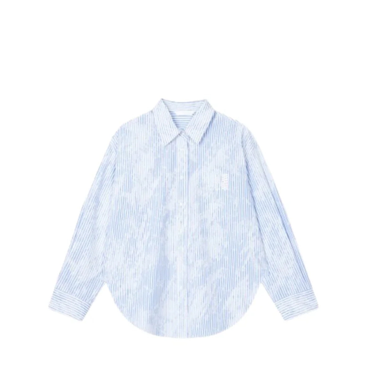 Voice Of Voices Lettering Pocket Stripe Shirts White