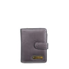 Mel&Co Saffiano Leatherette Bifold Side Zipped Compartment Wallet