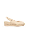 Alhamas Clavel Cuna Baja Napa Peeptoe Sling Back Platform