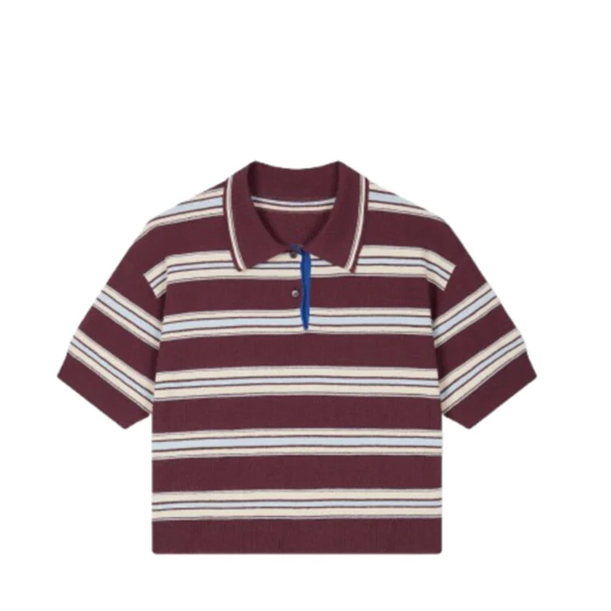 Voice Of Voices Stripe Collar Knit Brown
