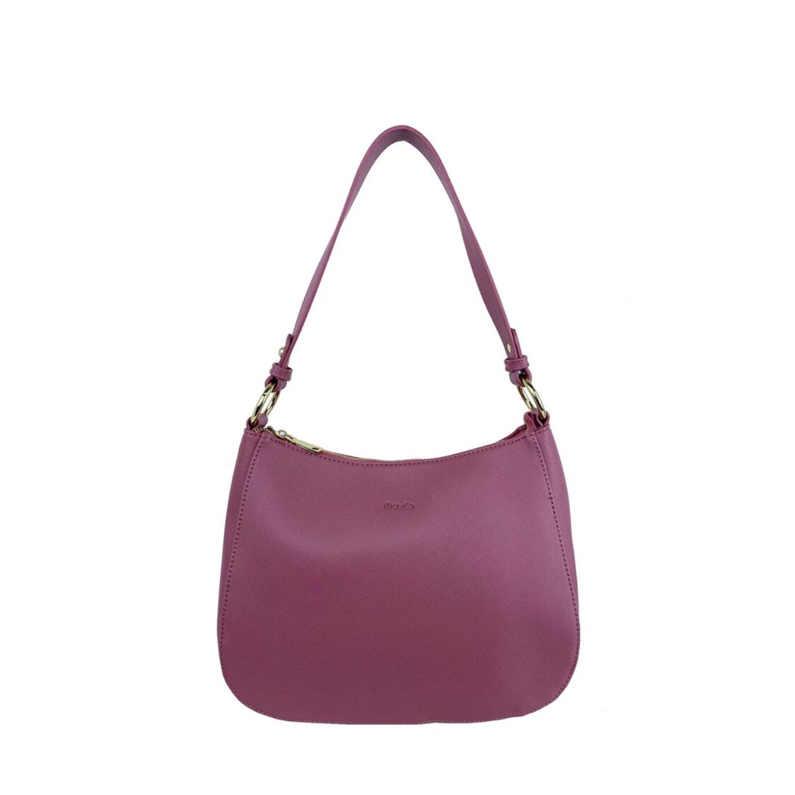 Mel&Co Saffiano-Effect Curve Top Single handle Shoulder Bag