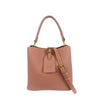 Mel&Co Pebbled Bucket Satchel With Decorative Tag