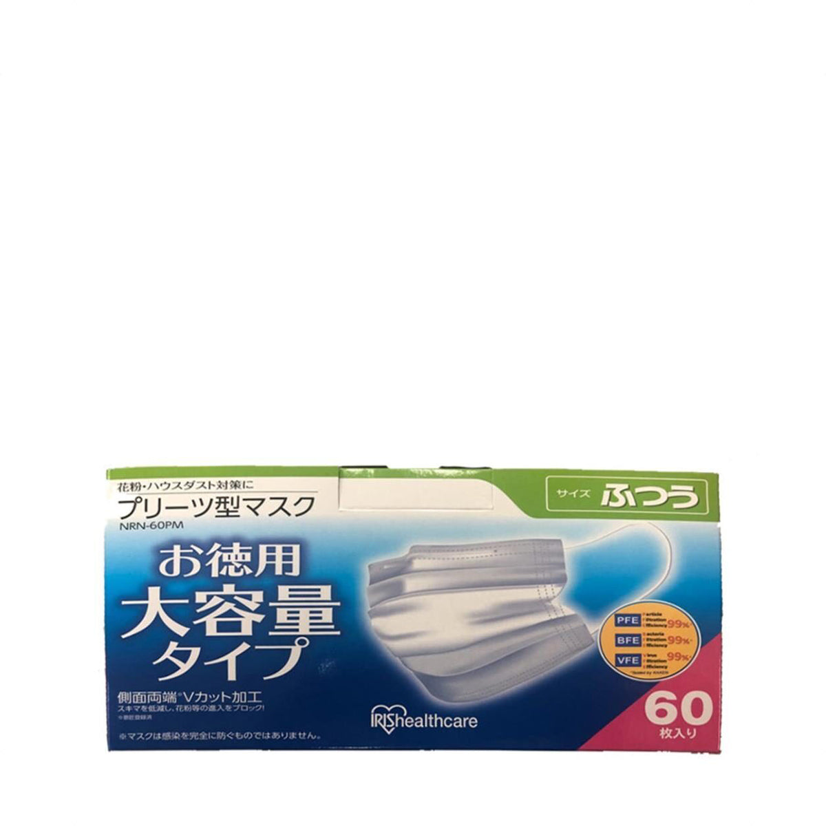 Iris Ohyama Healthcare Reliable Safety Face Mask NRN-60PM White 3ply 60pcs/box