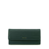 Mel&Co Saffiano-Effect Half Flap Long Wallet