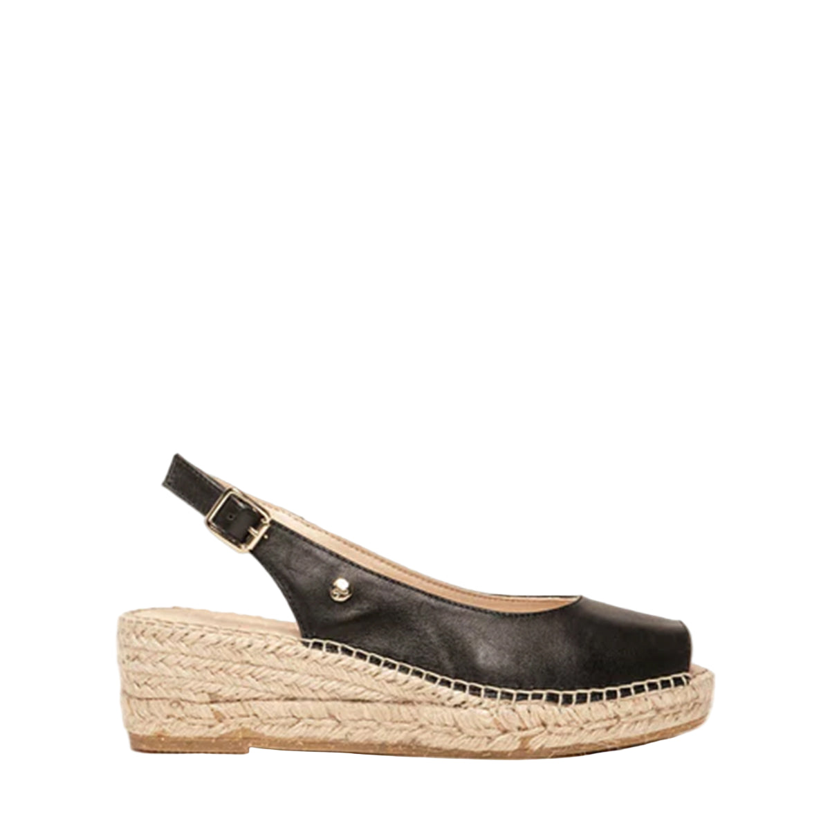 Alhamas Clavel Cuna Baja Napa Peeptoe Sling Back Platform